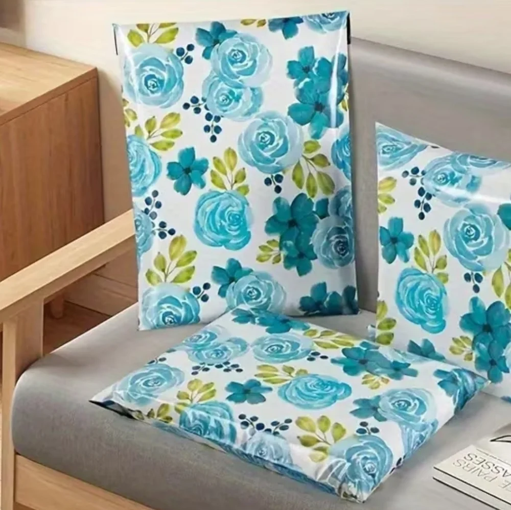 Poly Mailers~ 25~Floral Blue Rose
